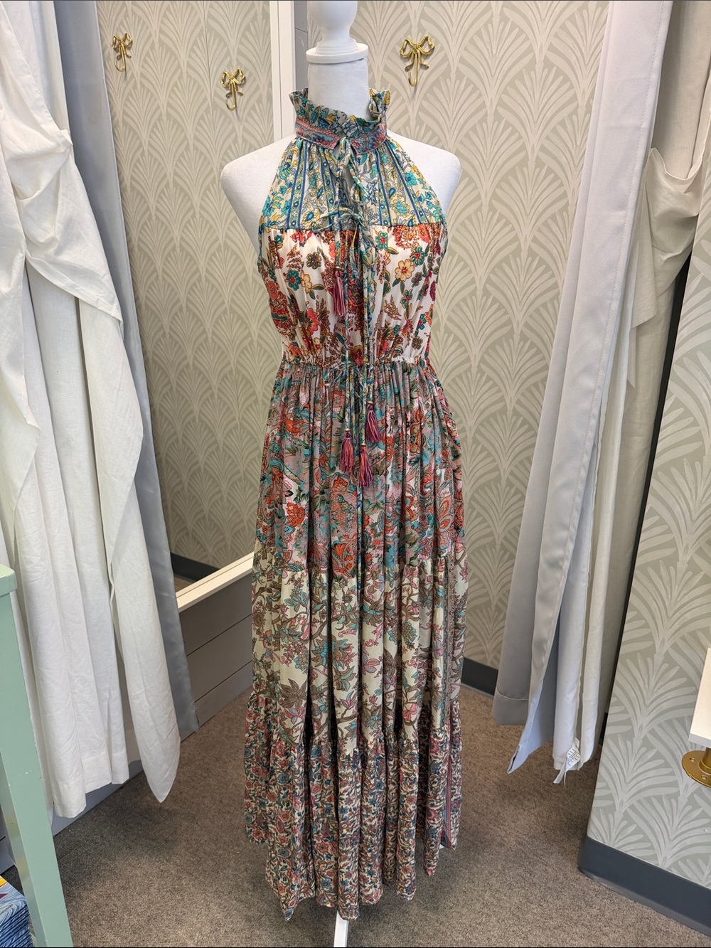 Gold & Silver bohemian dress from boutique in Provence France - Picture 12 of 12